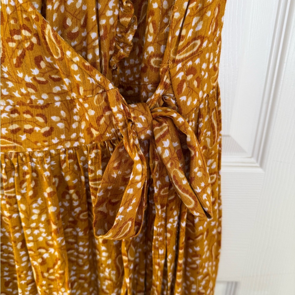 Universal Thread Yellow Patterned Midi Dress - image 3